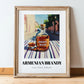 Armenian Brandy – Armenian Urban Café Scene, Armenian Tea Wall Decor, in wooden frame leaning on the floor