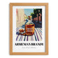 Armenian Brandy – Armenian Urban Café Scene, Armenian Tea Wall Decor, set in oak frame