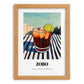 Zobo – Nigerian Street Café Scene, Nigerian Beverage Poster, set in oak frame