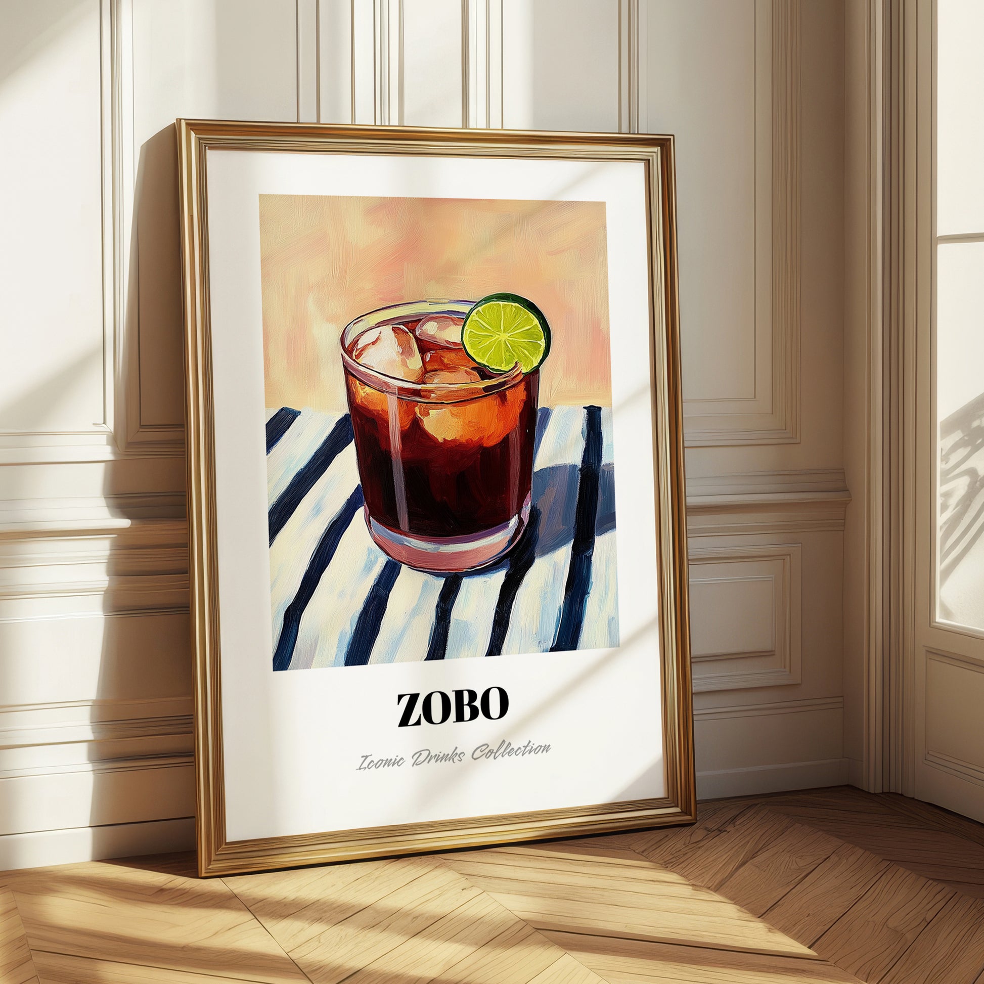 Zobo – on Striped Tablecloth, Nigerian Spirit Wall Decor