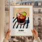 Zobo – on Striped Tablecloth, Nigerian Spirit Wall Decor, styled in a charming Paris street view