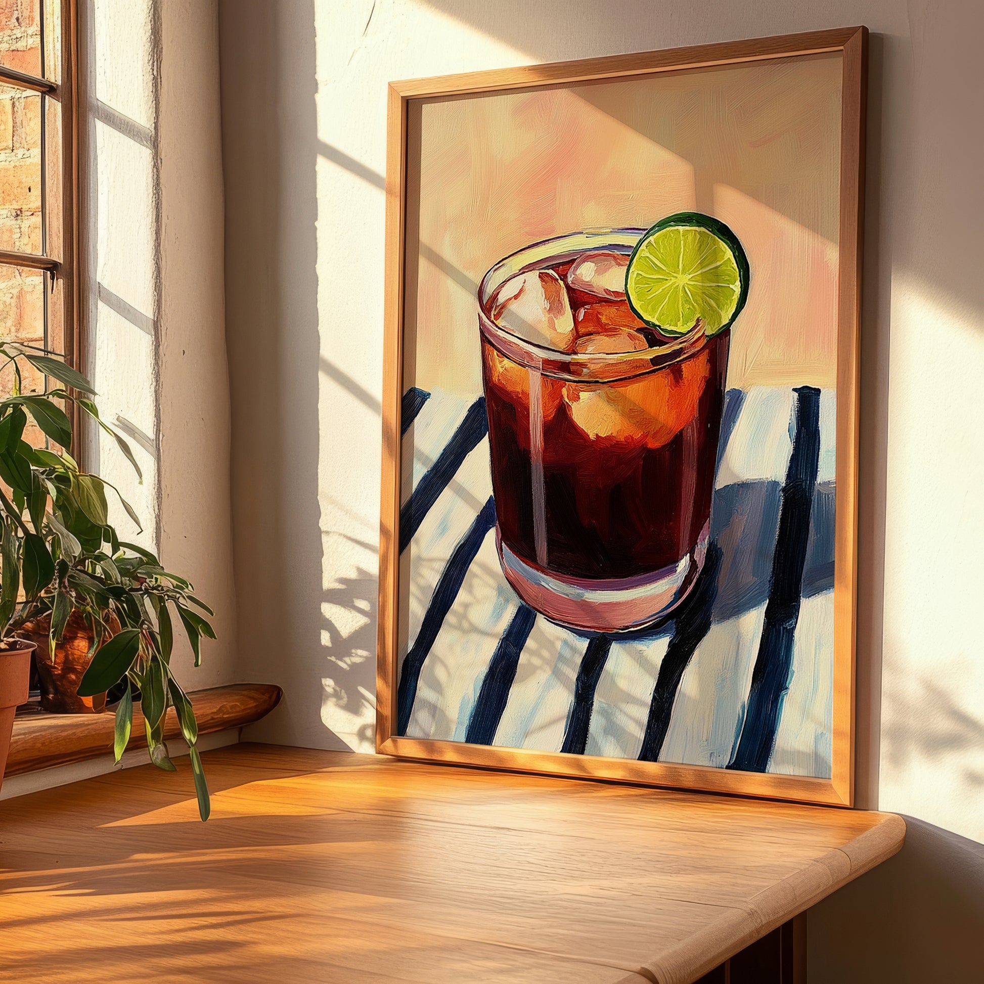 Zobo – on Striped Tablecloth, Nigerian Spirit Wall Decor, clean layout with no caption