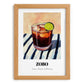 Zobo – on Striped Tablecloth, Nigerian Spirit Wall Decor, set in oak frame