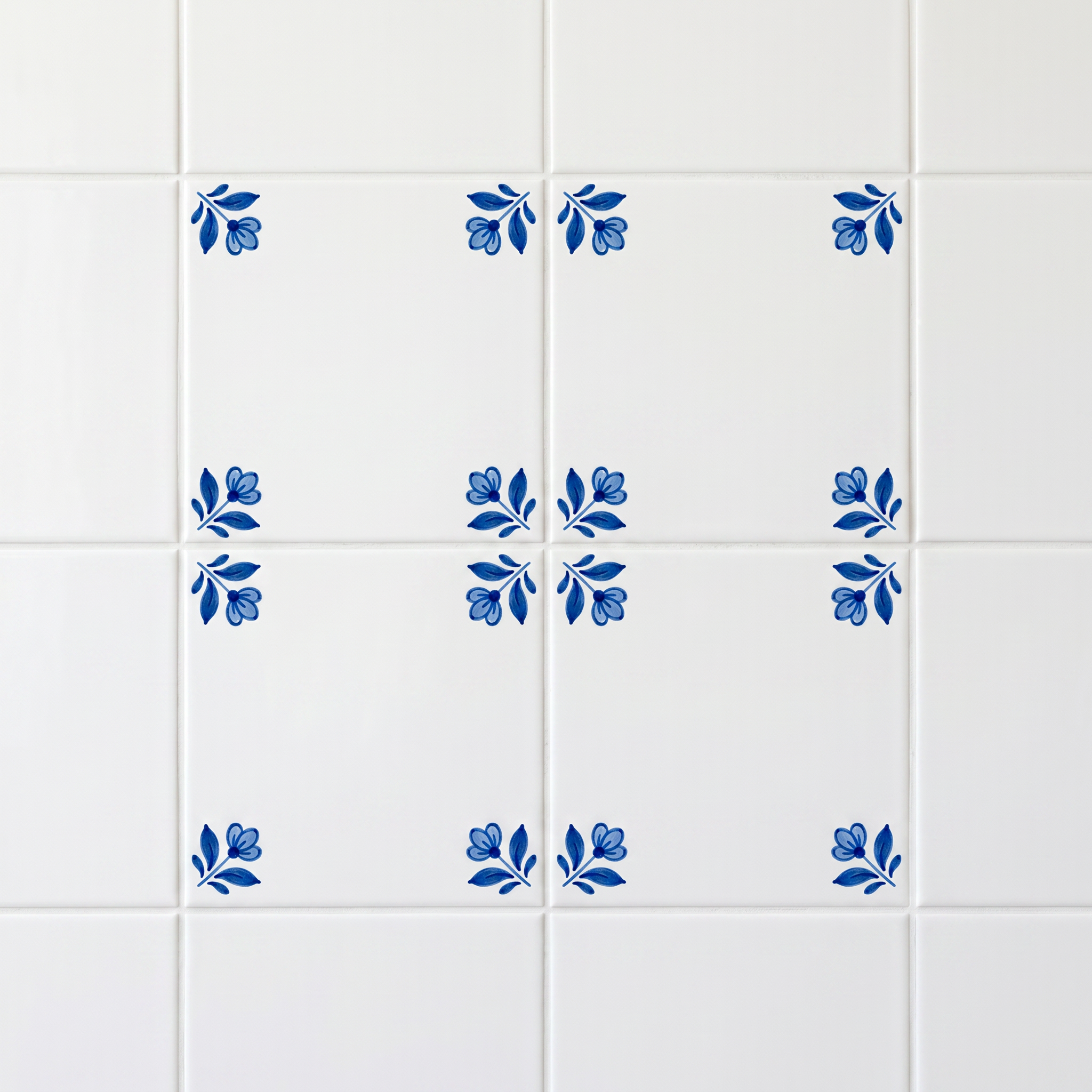 4er-Set Delft-Motiv-Fliesen · 65% sparen