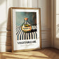 Vegetable Oil – on Striped Tablecloth, Pantry Print