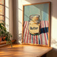 Butter – on Striped Tablecloth, Dry Goods Painting, clean layout with no caption