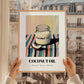 Coconut Oil – on Striped Tablecloth, Shelf Stock Wall Decor, styled in a charming Paris street view