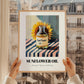 Sunflower Oil – on Striped Tablecloth, Pantry Wall Art, styled in a charming Paris street view