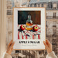 Apple Vinegar – on Striped Tablecloth, Shelf Stock Print, styled in a charming Paris street view