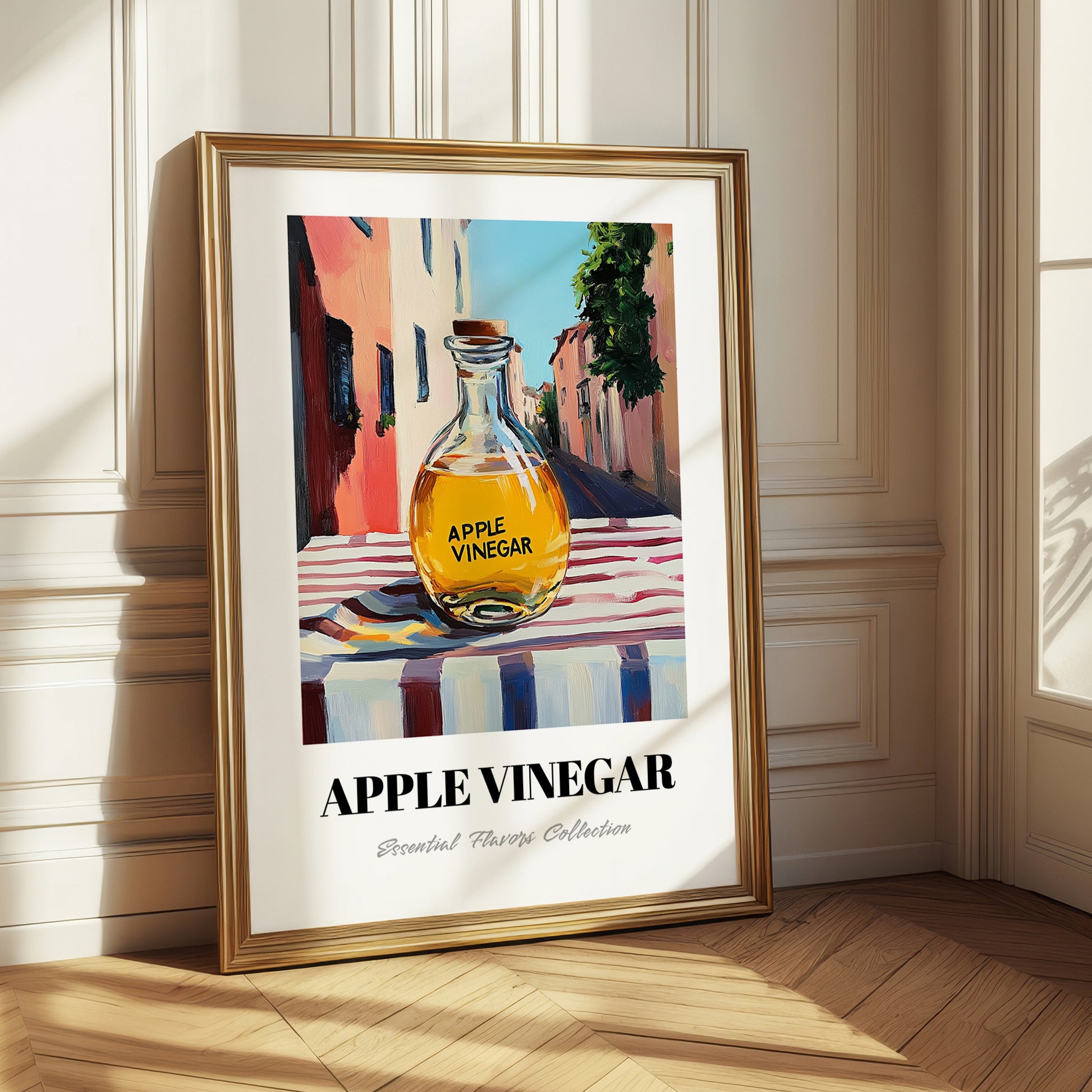Apple Vinegar – Italian Urban Café Scene, Kitchen Storage Painting