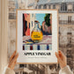 Apple Vinegar – Italian Urban Café Scene, Kitchen Storage Painting, styled in a charming Paris street view
