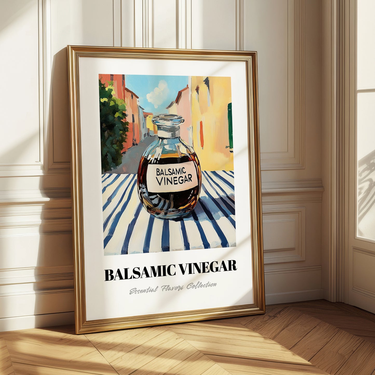 Balsamic Vinegar – Italian Outdoor Café Scene, Pantry Still Life