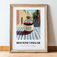 Red Wine Vinegar – Italian Café on the Corner, Pantry Wall Decor, in wooden frame leaning on the floor