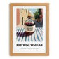 Red Wine Vinegar – Italian Café on the Corner, Pantry Wall Decor, set in oak frame