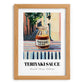 Teriyaki Sauce – Italian Urban Café Scene, Pantry Painting, set in oak frame