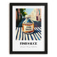 Fish Sauce – Italian Urban Café Scene, Larder Print, in sleek black frame