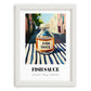 Fish Sauce – Italian Urban Café Scene, Larder Print, placed in minimal white frame
