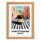 Worcestershire Sauce – Italian Urban Café Scene, Kitchen Storage Painting, set in oak frame