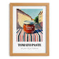 Tomato Paste – Italian Urban Café Scene, Ingredients Corner Still Life, set in oak frame