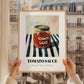 Tomato Sauce – on Striped Tablecloth, Grocery Still Life, styled in a charming Paris street view