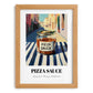 Pizza Sauce – Italian Café on the Corner, Food Stash Poster, set in oak frame