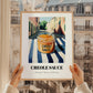 Creole Sauce – Italian Outdoor Café Scene, Food Shelf Illustration, styled in a charming Paris street view