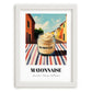 Mayonnaise – Italian Street Café Scene, Grocery Print, placed in minimal white frame