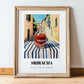 Sriracha – Italian Café on the Corner, Bbq Wall Decor, in wooden frame leaning on the floor