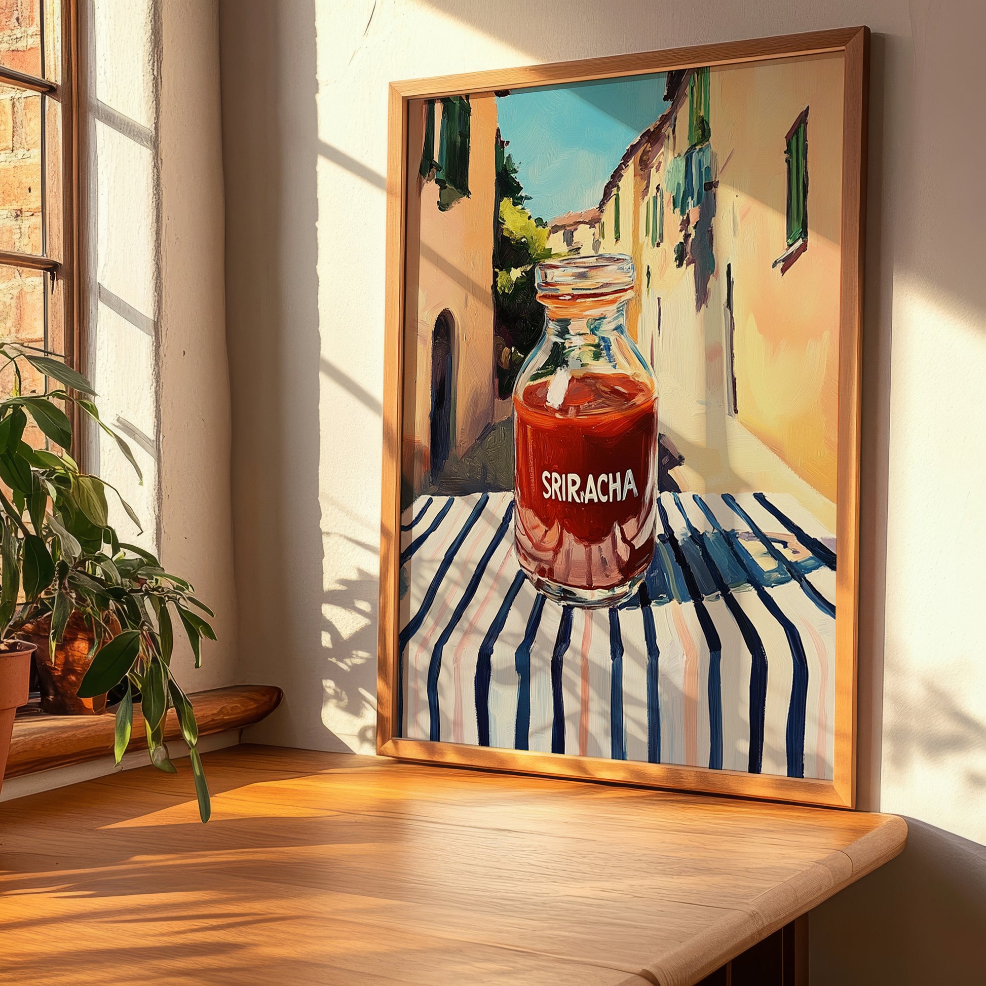 Sriracha – Italian Café on the Corner, Bbq Wall Decor, clean layout with no caption