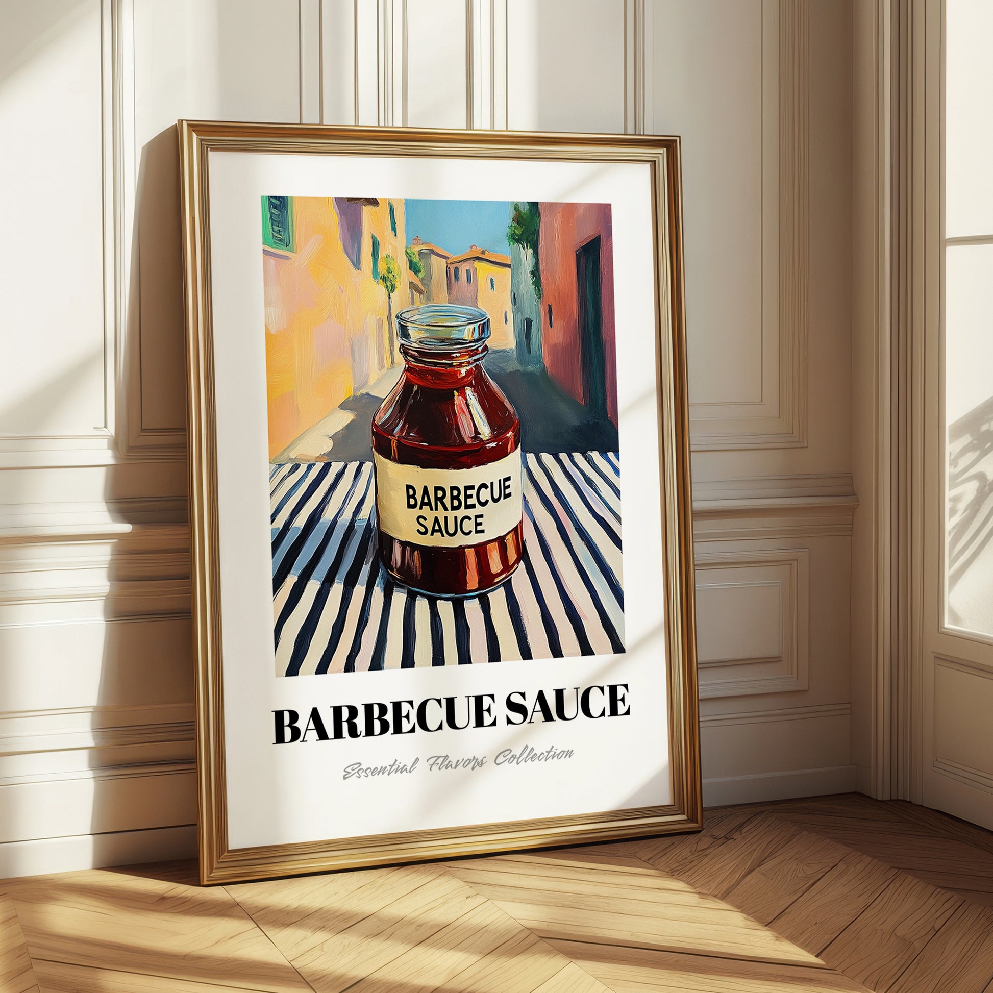 Barbecue Sauce – Italian Street Café Scene, Bbq Illustration