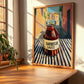 Barbecue Sauce – Italian Street Café Scene, Bbq Illustration, clean layout with no caption