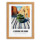 Chimichurri – Italian Street Café Scene, Bbq Wall Decor, set in oak frame