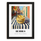 Hummus – Italian Street Café Scene, Pantry Poster, in sleek black frame