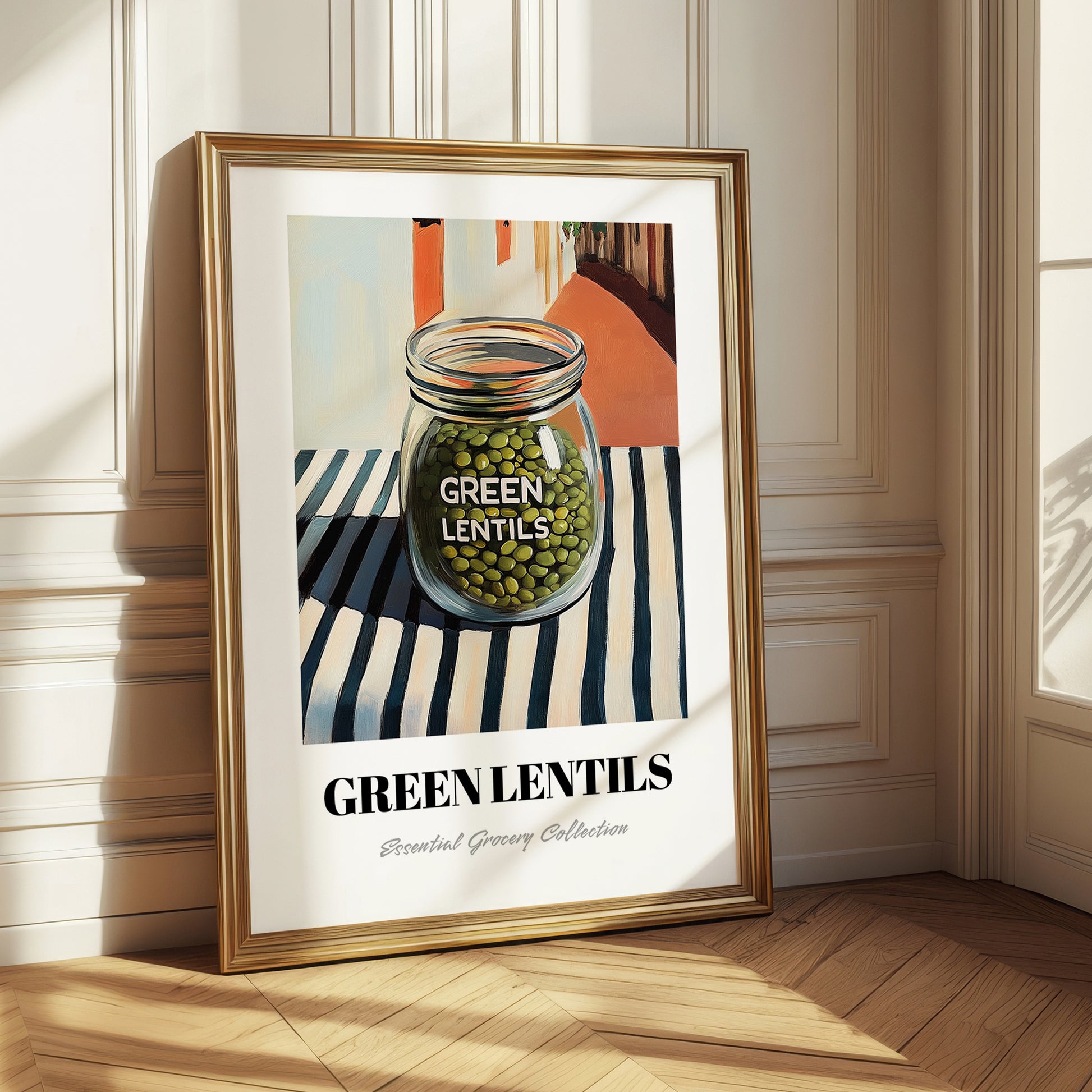 Green Lentils – Italian Café on the Corner, Kitchen Storage Illustration