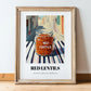 Red Lentils – Italian Café on the Corner, Larder Still Life, in wooden frame leaning on the floor