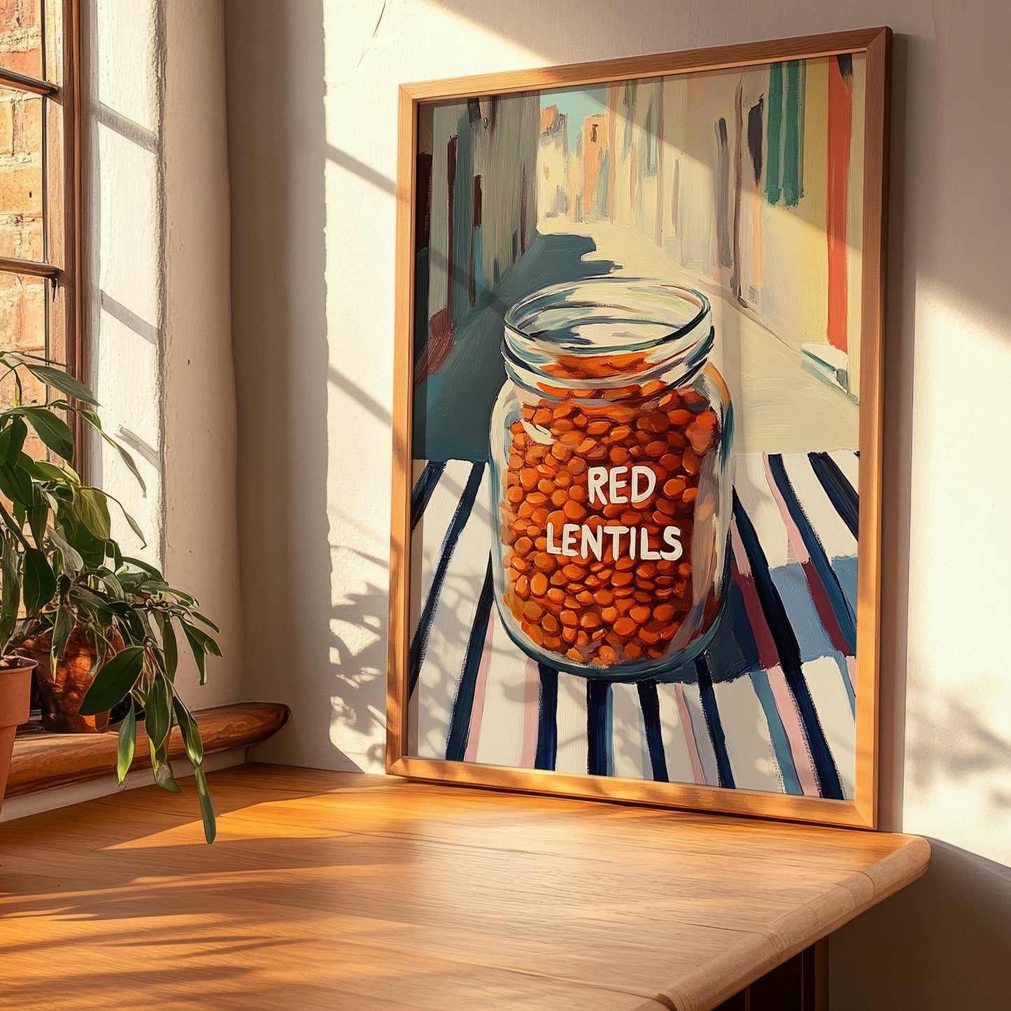 Red Lentils – Italian Café on the Corner, Larder Still Life, clean layout with no caption