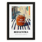 Red Lentils – Italian Café on the Corner, Larder Still Life, in sleek black frame