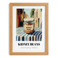 Kidney Beans – Italian Outdoor Café Scene, Food Stash Print, set in oak frame