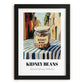 Kidney Beans – Italian Outdoor Café Scene, Food Stash Print, in sleek black frame
