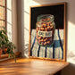 Kidney Beans – on Striped Tablecloth, Shelf Stock Poster, clean layout with no caption