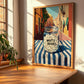 White Beans – Italian Outdoor Café Scene, Food Shelf Wall Decor, clean layout with no caption