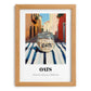 Oats – Italian Street Café Scene, Pantry Illustration, set in oak frame