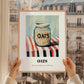 Oats – on Striped Tablecloth, Food Stash Painting, styled in a charming Paris street view
