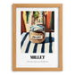 Millet – Italian Urban Café Scene, Pantry Painting, set in oak frame