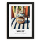 Millet – Italian Urban Café Scene, Pantry Painting, in sleek black frame