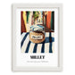 Millet – Italian Urban Café Scene, Pantry Painting, placed in minimal white frame