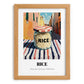 Rice – Italian Café on the Corner, Kitchen Storage Print, set in oak frame