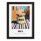 Rice – Italian Café on the Corner, Kitchen Storage Print, in sleek black frame