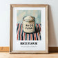 Rice Flour – on Striped Tablecloth, Dough Still Life, in wooden frame leaning on the floor