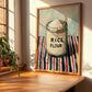 Rice Flour – on Striped Tablecloth, Dough Still Life, clean layout with no caption